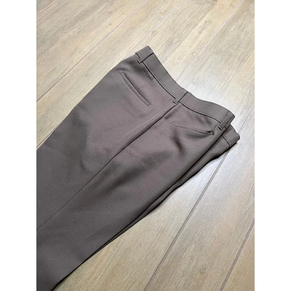 Vintage 80s Levi’s‎ Action Slacks Brown Dress Pants Talon Zip Classic Sz 34x31